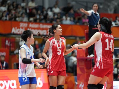 Tuyển bóng chuyền nữ Việt Nam vào tứ kết ASIAD 2026