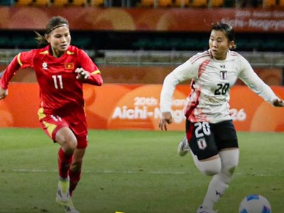 Đội tuyển nữ Việt Nam thua đậm Nhật Bản tại ASIAD 2026