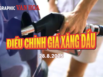 (Infographic) Giá xăng dầu đồng loạt tăng mạnh từ chiều 28.8