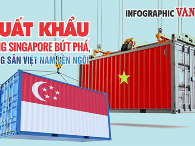 (Infographic) Xuất khẩu sang Singapore 8 tháng 2025 đạt 3,87 tỉ USD