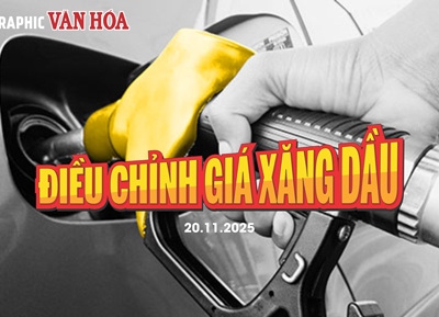 (Infographic) Giá xăng dầu mới nhất: Xăng giảm, dầu hỏa tăng mạnh
