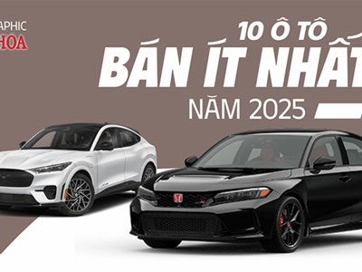 (Infographic) Top 10 ô tô bán chậm nhất Việt Nam 2025: Nhiều biến động, xe giá cao áp đảo