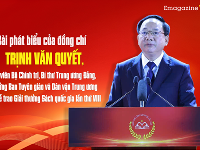 Bài phát biểu của đồng chí Trịnh Văn Quyết, Ủy viên Bộ Chính trị, Bí thư Trung ương Đảng, Trưởng Ban Tuyên giáo và Dân vận Trung ương tại Lễ trao Giải thưởng Sách quốc gia lần thứ VIII