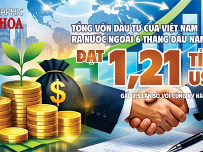 Việt Nam đầu tư ra nước ngoài đạt 1,21 tỉ USD sau 6 tháng