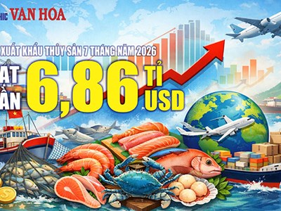 Xuất khẩu thủy sản Việt Nam đạt gần 6,86 tỉ USD sau 7 tháng, tăng 11,5%