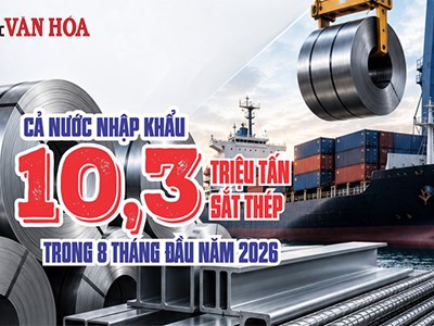Việt Nam chi 7,7 tỉ USD nhập sắt thép, một nước chiếm gần nửa