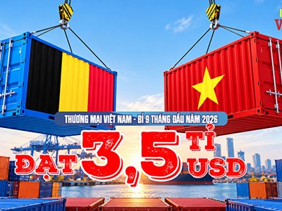 Việt Nam xuất siêu hơn 2,6 tỉ USD sang Bỉ sau 9 tháng