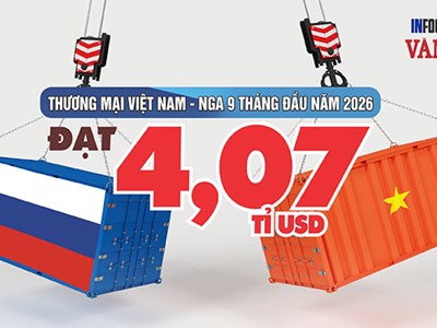 Nhập khẩu từ Nga tăng hơn 30%, Việt Nam nhập siêu gần 748 triệu USD