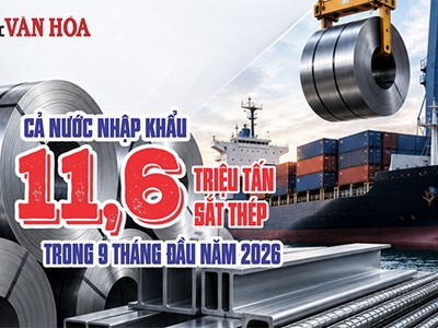 Giá sắt thép nhập khẩu tăng, Việt Nam chi 8,6 tỉ USD sau 9 tháng
