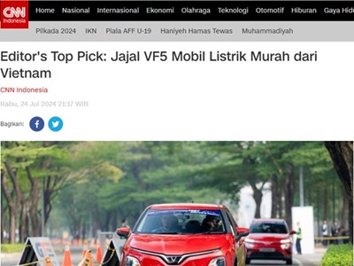 Đài truyền hình CNN: VF 5 là là sự lựa chọn hấp dẫn tại Indonesia