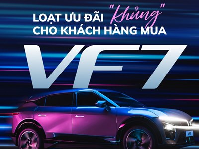 VinFast VF 7 ưu đãi khủng trong tháng 8, người dùng Việt được lợi chưa từng có