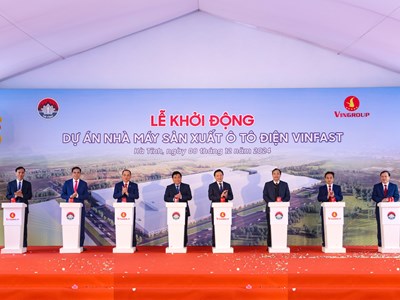 Khởi động dự án nhà máy sản xuất ô-tô điện VinFast Hà Tĩnh