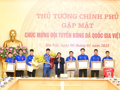 Thủ tướng gặp mặt, khen thưởng đội tuyển Việt Nam vô địch ASEAN Cup 2024