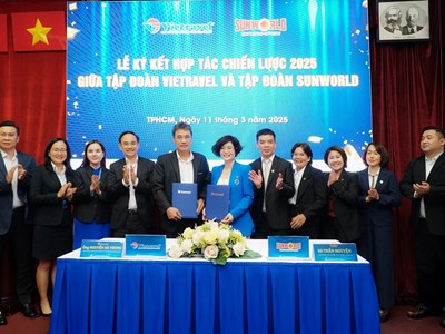 Tập đoàn Vietravel ký kết hợp tác chiến lược toàn diện cùng Sun World Group