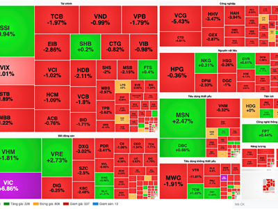 Chứng khoán phiên 13.3: VN-Index giảm mạnh 8 điểm