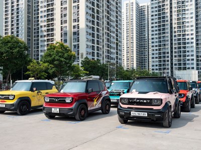 Hàng trăm xe VinFast VF 3 khoe sắc “đốt cháy” bầu không khí 3 miền