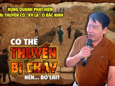 Có thể thuyền bị cháy nên... bỏ lại?
