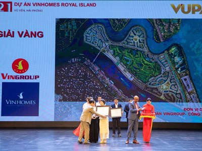 Vinhomes Royal Island đoạt giải Vàng về quy hoạch: Điểm đến mới của giới chuyên gia và nhà đầu tư quốc tế
