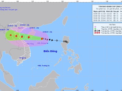 Dự báo thời tiết 24.8: Ảnh hưởng của bão số 5, miền Trung mưa to