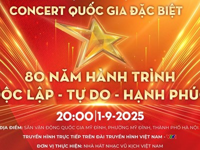 Phát hành vé miễn phí Concert Quốc gia đặc biệt kỷ niệm 80 năm Quốc khánh 2.9