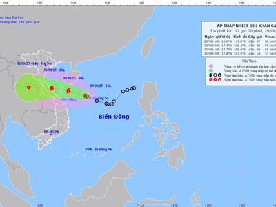Dự báo thời tiết 29.8: Bão số 6 sắp hình thành, Trung Bộ có gió mạnh