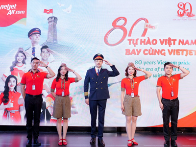 Vietjet với không gian trải nghiệm đặc biệt ấn tượng tại Triển lãm “80 năm Hành trình Độc lập - Tự do - Hạnh phúc“