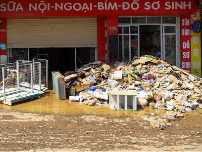 Người dân Thái Nguyên tất bật dọn dẹp, tái thiết lại cuộc sống sau mưa lũ