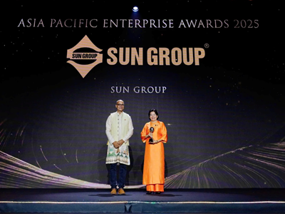 Sun Group nhận giải thưởng “Thương hiệu truyền cảm hứng châu Á 2025” do APEA trao tặng