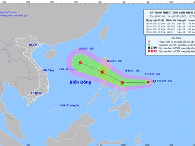 Dự báo thời tiết 18.10: Áp thấp nhiệt đới hình thành, Trung Bộ có mưa lớn