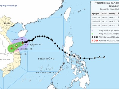 Dự báo thời tiết 22.10: Bão số 12 đổ bộ, gây mưa to đến rất to
