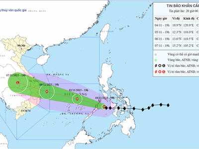 Dự báo thời tiết 5.11: Bão số 13 đi vào biển đông, mạnh cấp 13, giật cấp 16