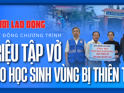 Triệu tập vở cho học sinh vùng bị thiên tai