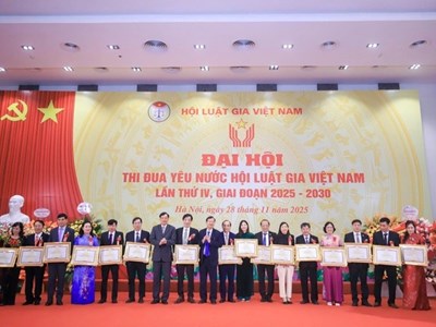 Hội Luật gia Việt Nam tổ chức thành công Đại hội thi đua yêu nước lần thứ IV