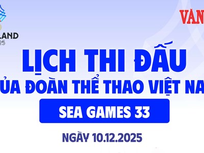 Lịch thi đấu SEA Games 33 ngày 10.12: Nhiều mũi nhọn xuất quân, kỳ vọng bứt phá