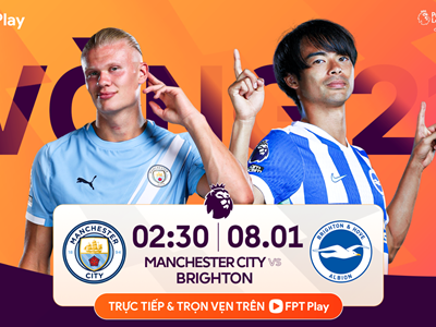 Link xem trực tiếp Ngoại hạng Anh: Man City vs Brighton, 2h30 ngày 8.1