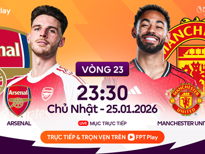 Link xem trực tiếp Arsenal vs Man United, 23h30 ngày 25.1, vòng 23 Ngoại hạng Anh