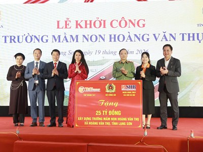 T&T Group và SHB đồng hành cùng Bộ Công an xây dựng Trường mầm non Hoàng Văn Thụ tại Lạng Sơn