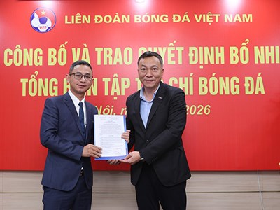 VFF trao Quyết định bổ nhiệm Tổng Biên tập Tạp chí Bóng đá