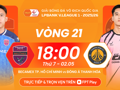 Link xem trực tiếp Becamex TP.HCM vs Thanh Hóa, 18h00 ngày 2.5 - vòng 21 V.League