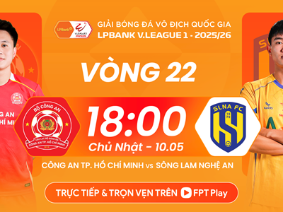 Link xem trực tiếp CA TP.HCM vs SLNA, 18h00 ngày 10.5 - vòng 22 V.League