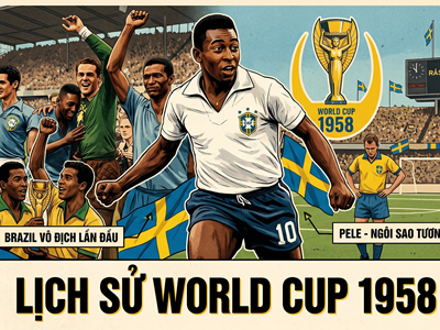 Lịch sử World Cup 1958: Brazil lần đầu đăng quang, Pele lên ngôi “vua“