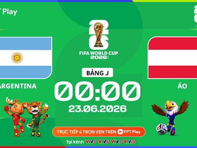 Link xem trực tiếp Argentina vs Áo, 0h00 ngày 23.6 - bảng J World Cup 2026