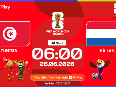 Link xem trực tiếp Tunisia vs Hà Lan, 6h00 ngày 26.6 - bảng F World Cup 2026