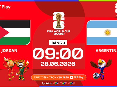 Link xem trực tiếp Jordan vs Argentina, 9h00 ngày 28.6 - bảng J World Cup 2026