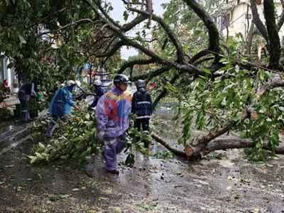 Quảng Ninh: Mưa lớn gây ngập cục bộ một số khu vực sau bão, không có thương vong về người
