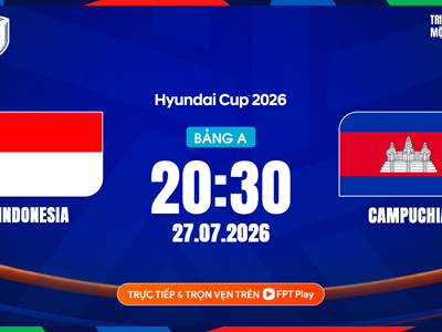Link xem trực tiếp Indonesia vs Campuchia, 20h30 ngày 27.7 - bảng A ASEAN Cup 2026