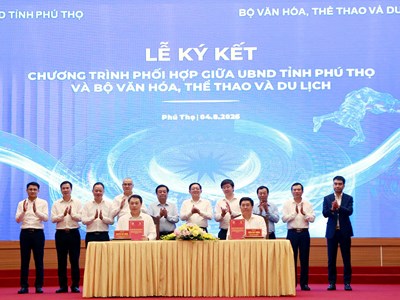 Bộ VHTTDL ký kết hợp tác với Phú Thọ: Lấy dữ liệu làm nền tảng quản trị du lịch