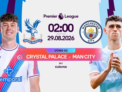 Link xem trực tiếp Crystal Palace vs Man City, 2h00 ngày 29.8 - vòng 2 Ngoại hạng Anh
