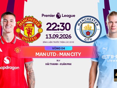 Link xem trực tiếp Man United vs Man City, 22h30 ngày 13.9 - Ngoại hạng Anh