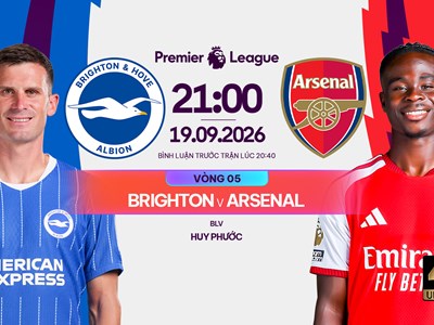 Link xem trực tiếp Brighton vs Arsenal, 21h00 ngày 19.9 - Ngoại hạng Anh
